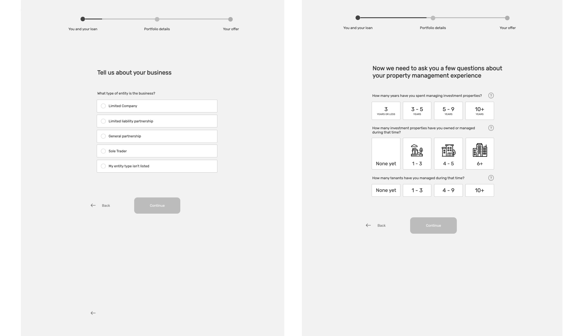 PFD wireframes
